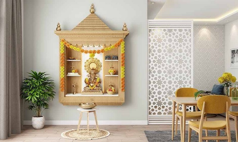 Small Wall Pooja Room